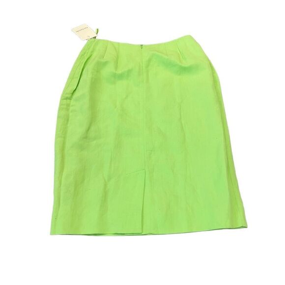 GUY LAROCHE NWT Knee-Length linen viscose Skirt Green size 42 US Large - Picture 2 of 6